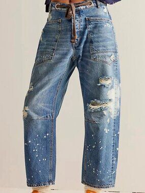 Free People We The Free Moxie Pull-On Barrel Jeans